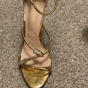 Liliana stilettos with rhinestone snake detail